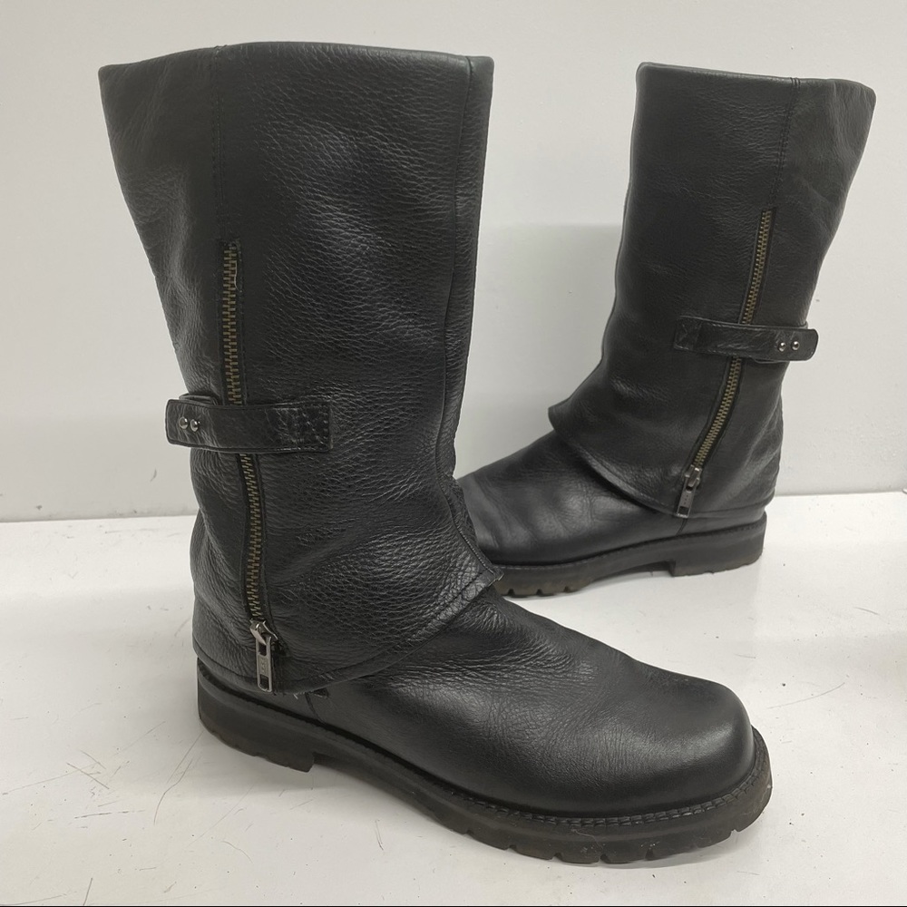 Gentle Souls "Warm and Cozy" Mid-Calf Black Leather Boot | Size: 8m